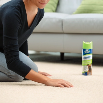 Woolite Heavy Traffic Foam Cleaner on carpet.
