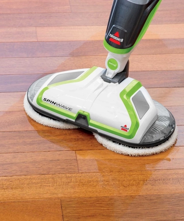 SpinWave Spin Mop mopping hard floors.