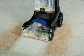 Removing dark stain from carpet.