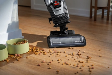 vacuuming dog food from hard floors