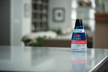 PRO OXY Spot & Stain with StainProtect Carpet Formula on counter. 