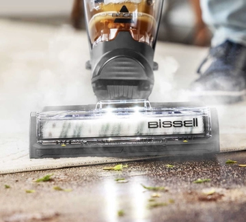 CrossWave HydroSteam Multi-Surface Wet Dry Vac Moving from area rug to hard flooring 