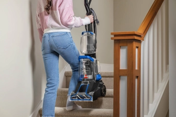 Carrying TurboClean up stairs