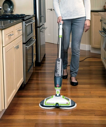 SpinWave Spin Mop Mopping Hard Flooring in kitchen.