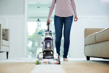 Using ProHeat 2X Revolution Pet Pro Carpet Cleaner to deep clean heavy traffic carpet.