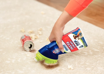 Woolite INSTAclean Stain Remover cleaning soda stain off area rug