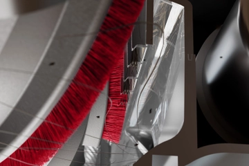 Brush bristles and furguard feature