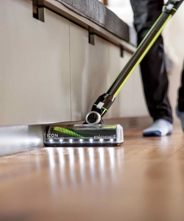 LED lights on hard flooring