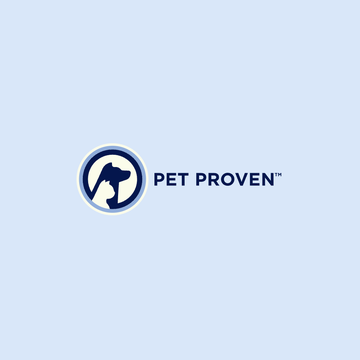 Pet Proven logo on blue background