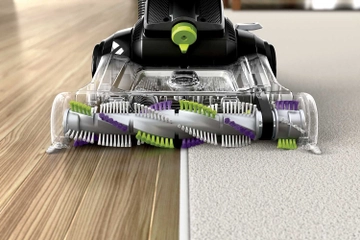 Brush Roll on hard flooring and carpet.
