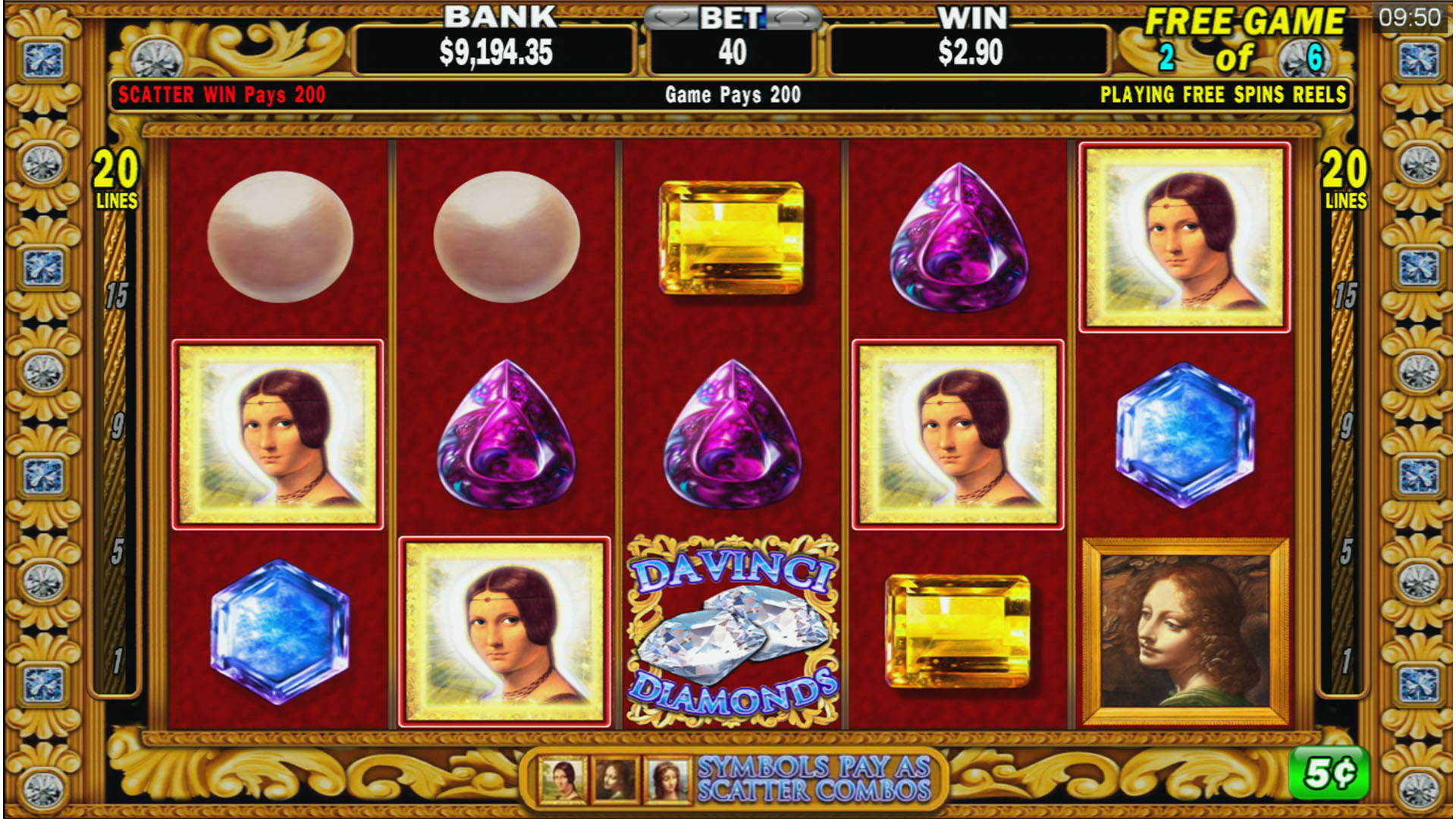 da vinci diamond slot machine
