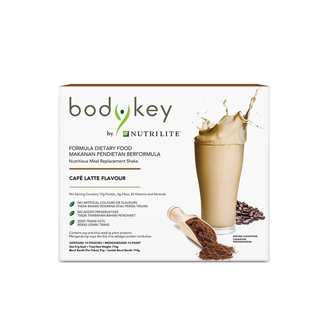BodyKey By Nutrilite Meal Replacement Shake (Café Latte)