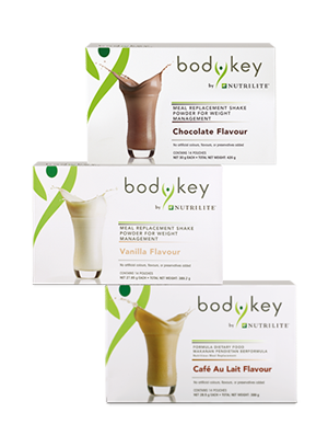 BodyKey Meal Replacement Shake (Chocolate, Vanilla & Café Au Lait)