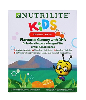 Nutrilite Kids Orange-Flavoured Gummy with DHA