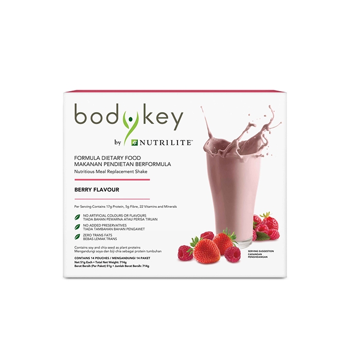 BodyKey By Nutrilite Meal Replacement Shake (Berry)