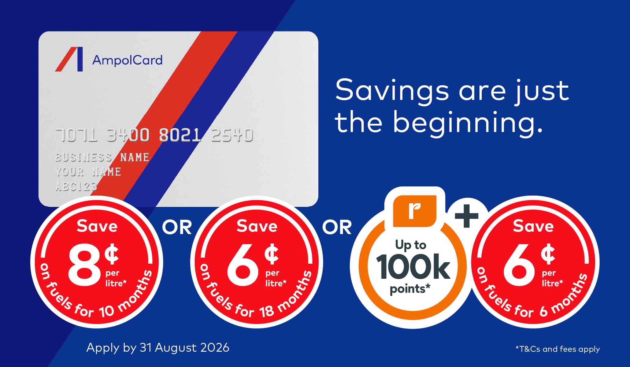 Ampol's current offer for AmpolCard