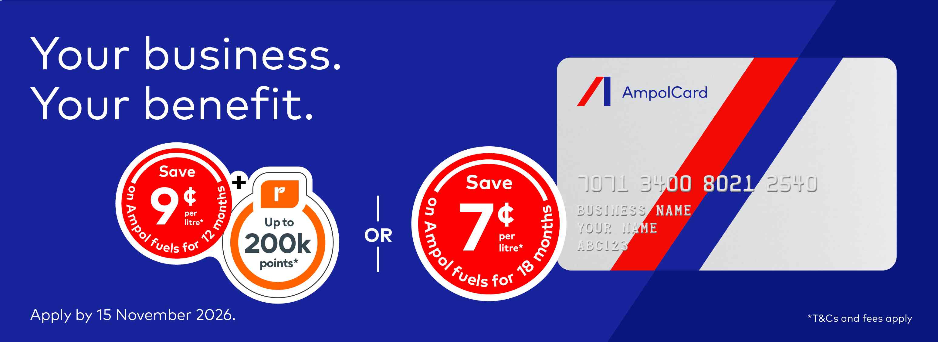 Ampol's current offer for AmpolCard