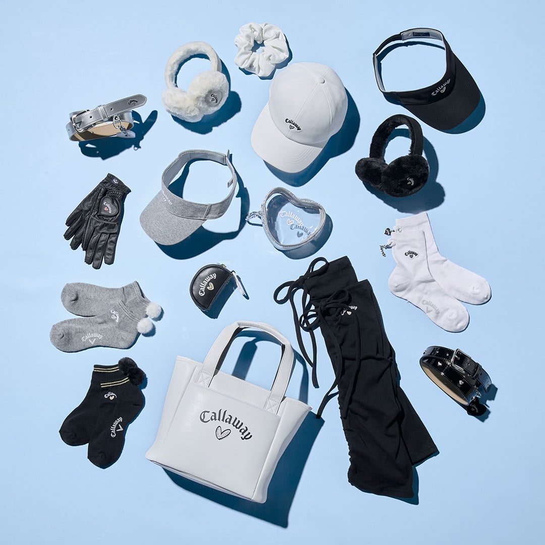 ラブキャロウェイ　Callaway ハートロゴ パーカーとスカートセット キャロウェイロゴがハートマークになったLOVE Callaway(ラブ