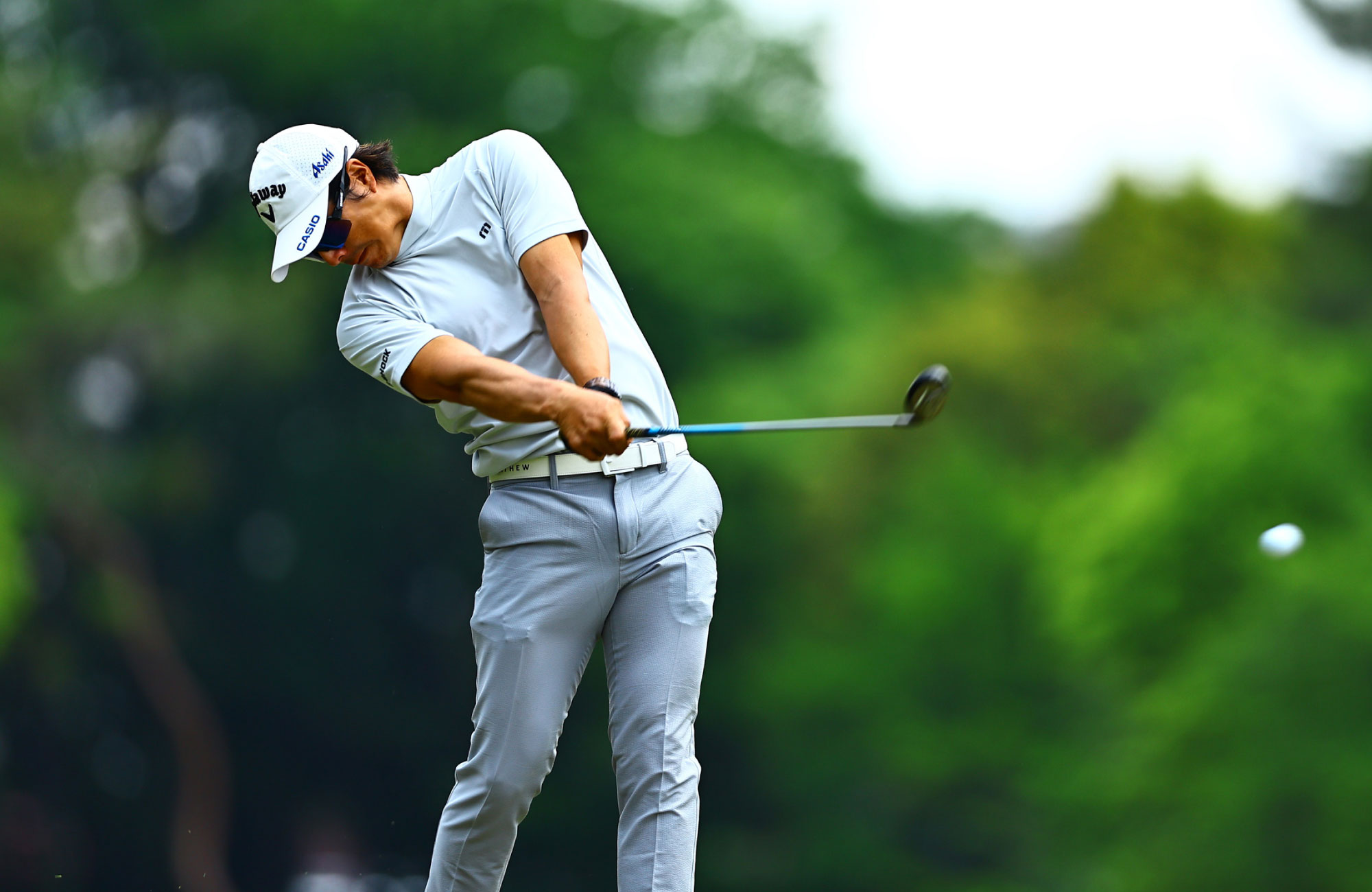 石川遼プロツアー着用モデル Callaway/キャロウェイ RED LABEL ストライプ シャツ［L］ 石川遼プロ着用キャロウェイ C25990100 ツアーRTW