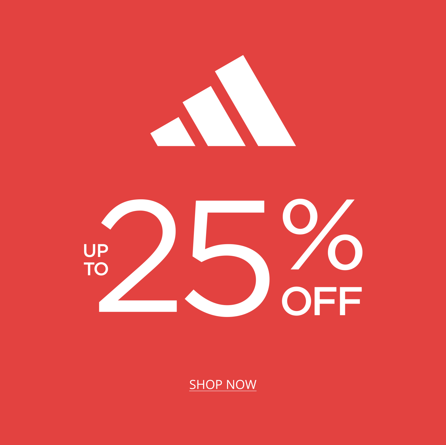 Adidas Up To 25% Off* *Excl. Apply