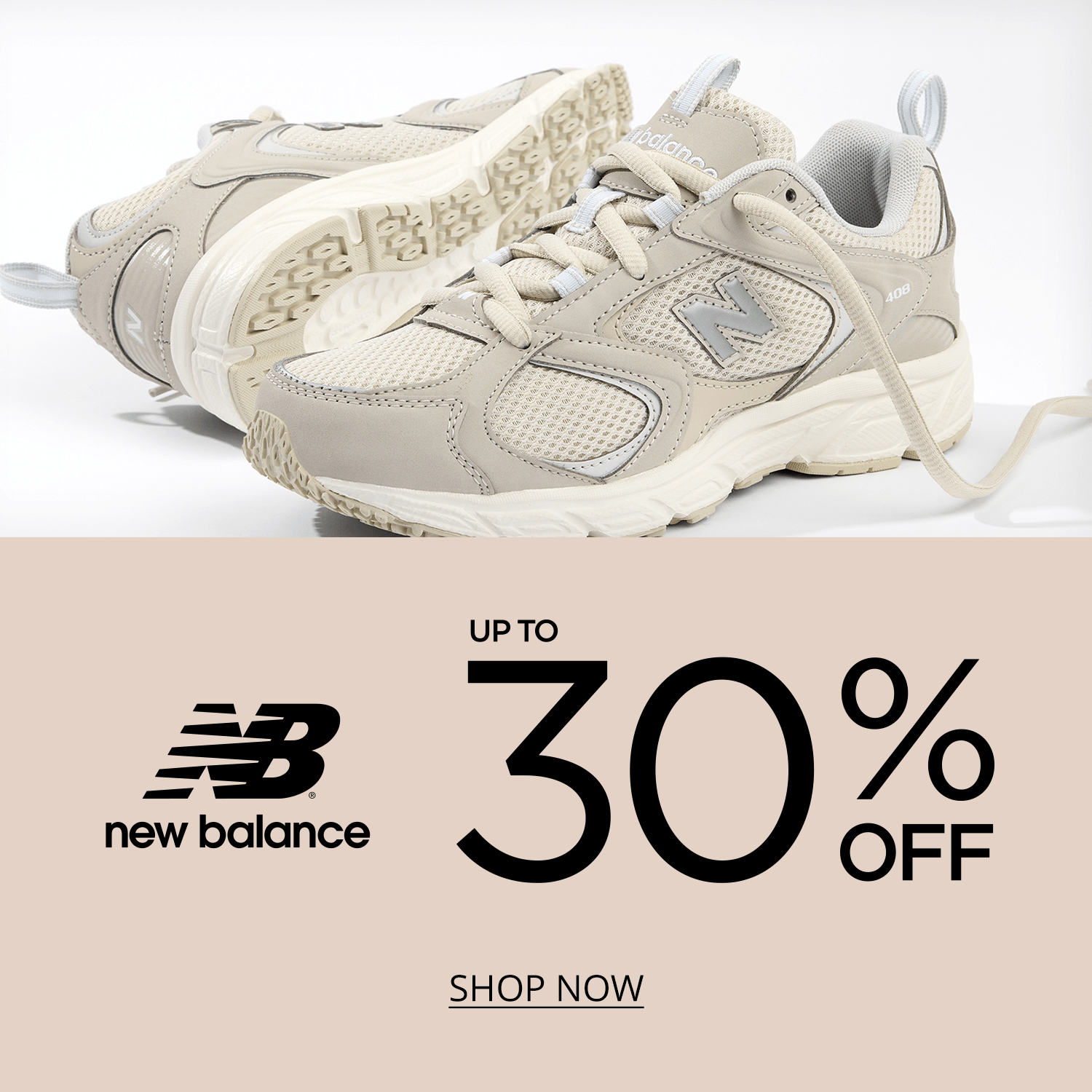 New Balance up to 30% off			