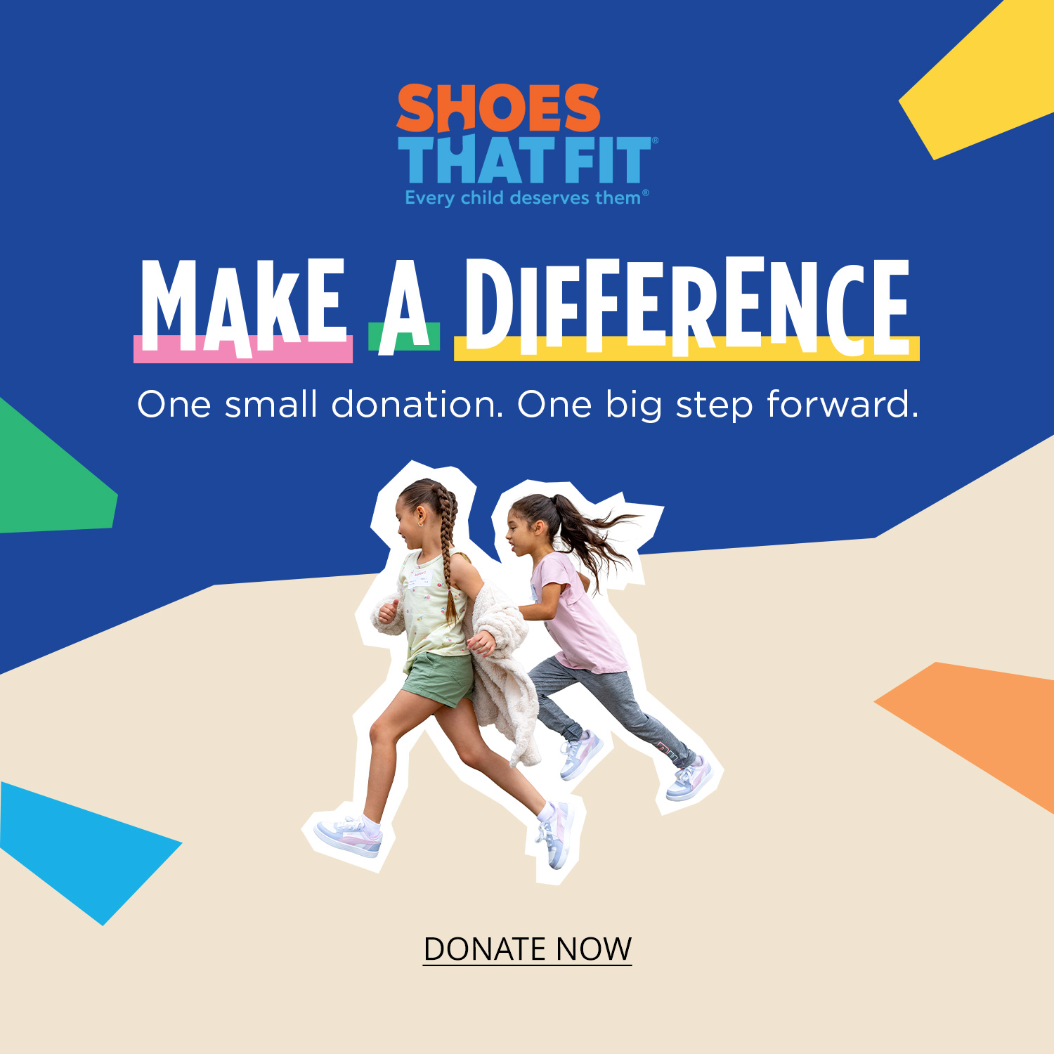 Rack Room Shoes is proud to partner with Shoes That Fit, a national nonprofit that provides new shoes to students in need.