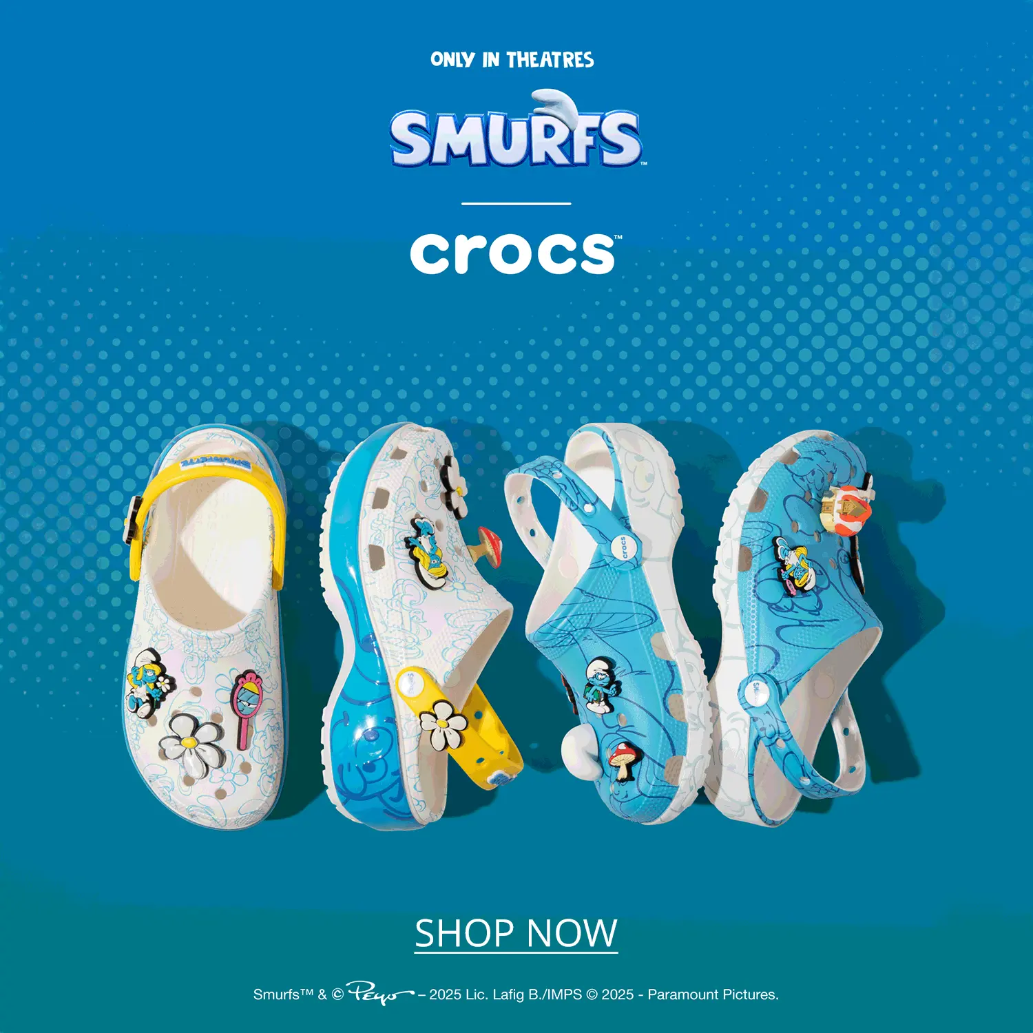 Smurfs Crocs clog sandals