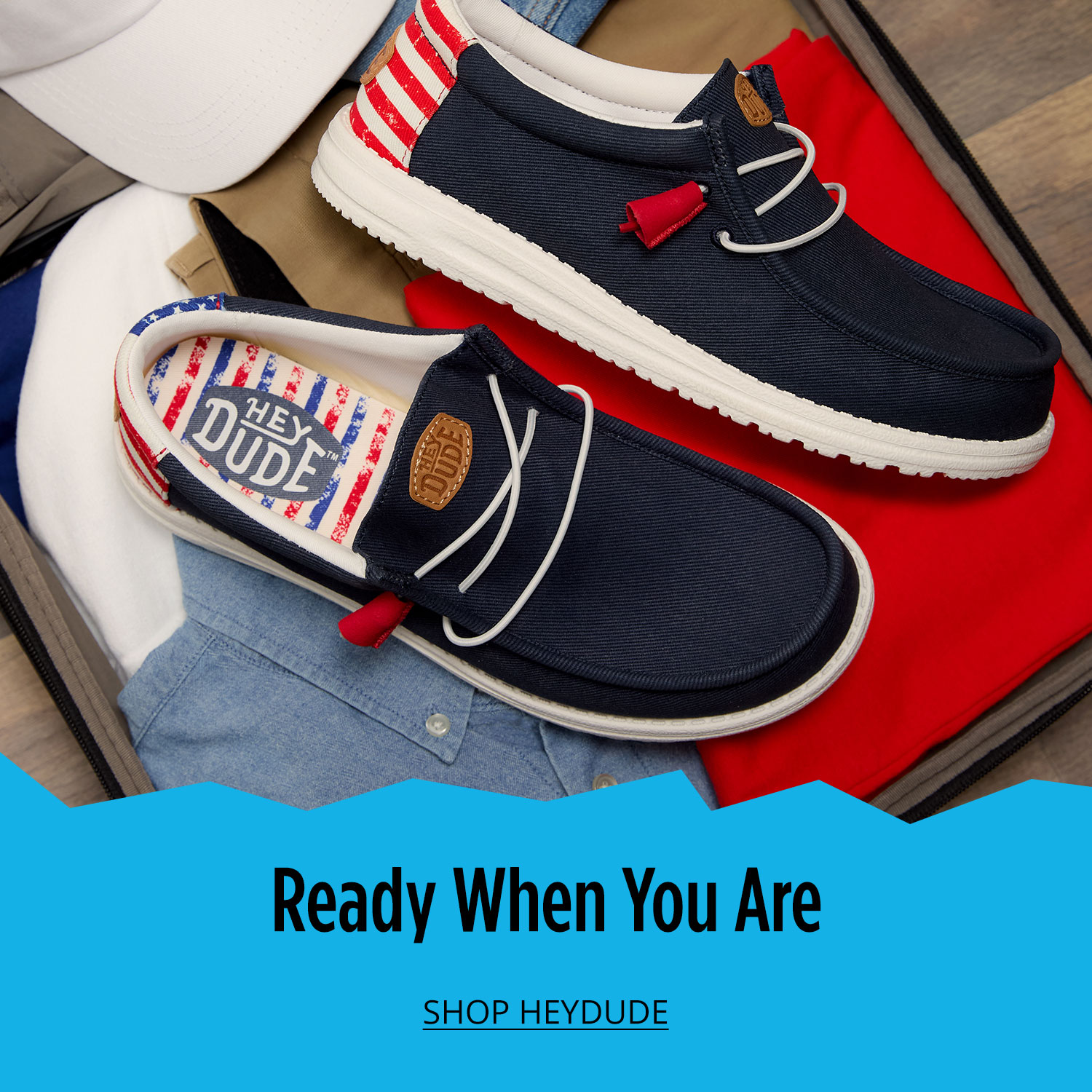 Hey Dude slip-ons are all set for summer trip