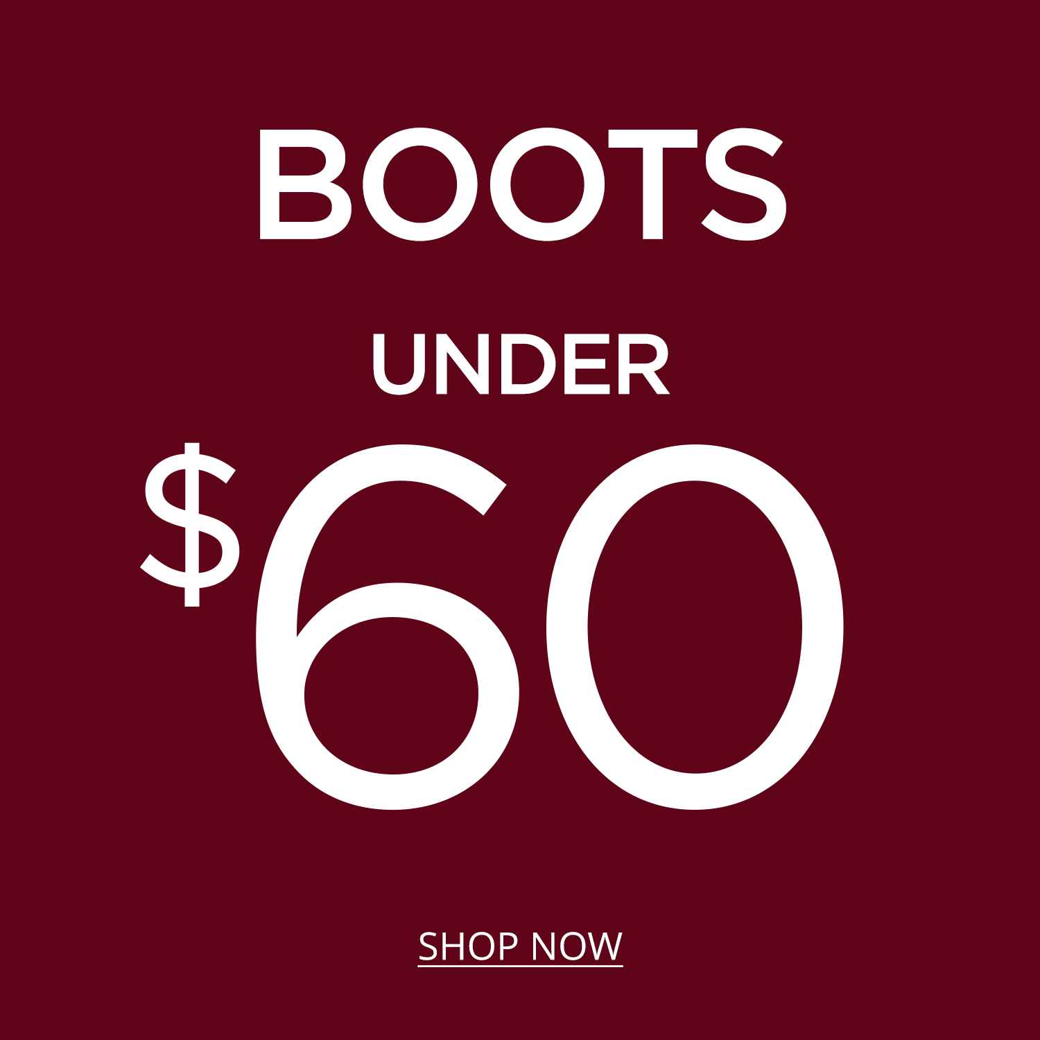 Boots under $60