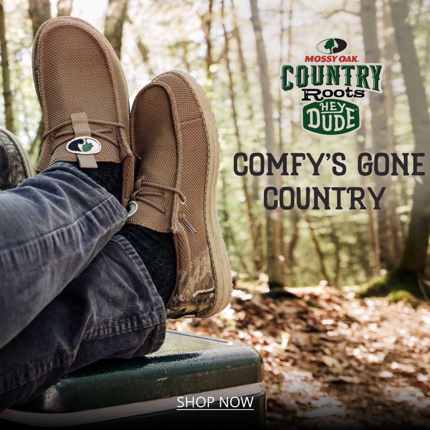 Hey Dude Mossy Oak casual shoes are available at Rack Room Shoes