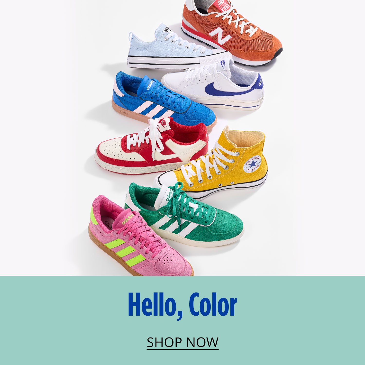 adidas Breaknet Sleek Women's Sneaker - Bright Blue, adidas Grand Court Alpha 00s Men's Sneaker, Nike Court Vision Low Women’s Sneaker, Converse Chuck Taylor All Star Hi Voltage Women's Sneaker, PUMA Club II Era Women's Sneaker - Pale Pink/Mint, Converse Chuck Taylor All Star Low Women's Sneaker - Pale Blue			