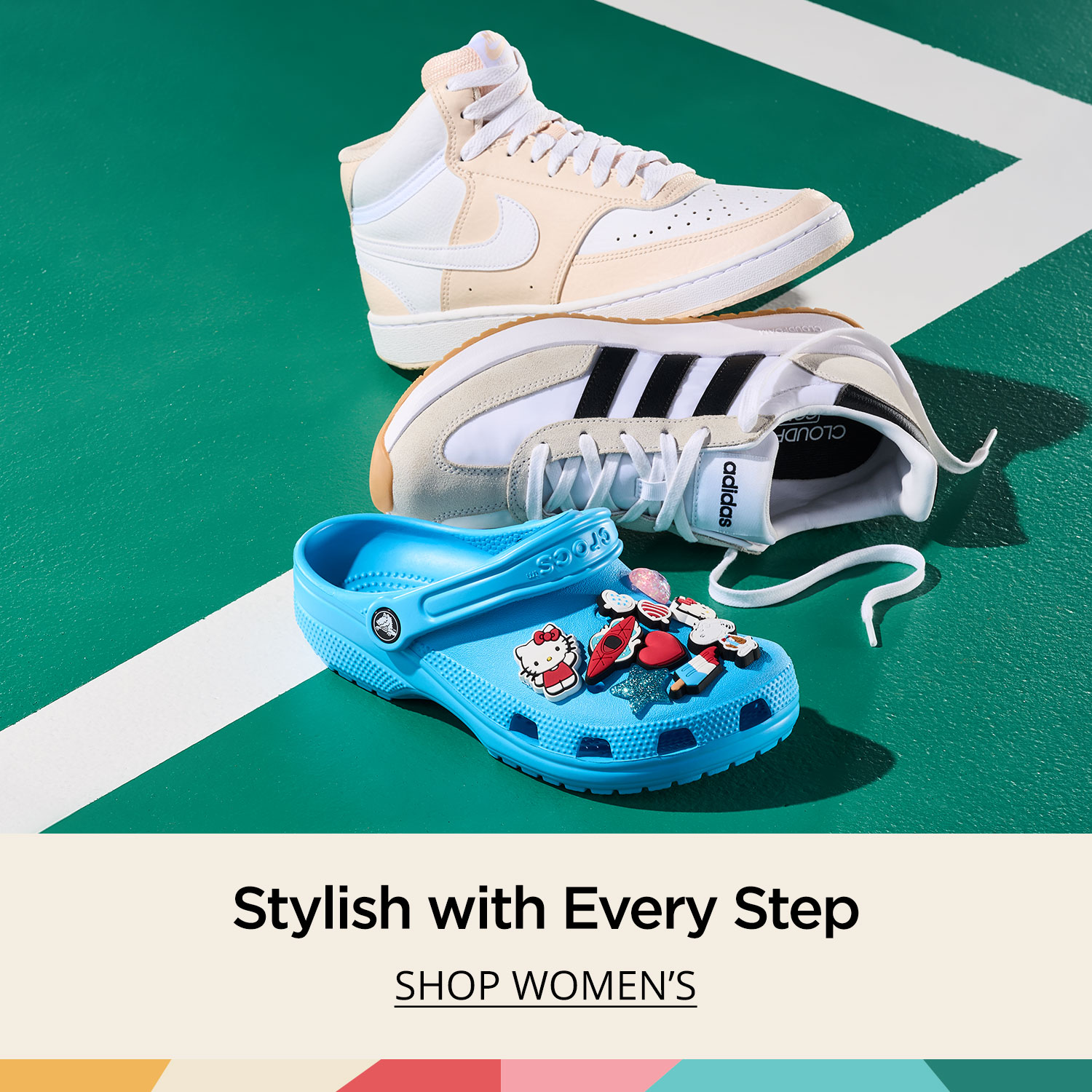 Nike Court Vision Mid Women’s Sneaker, adidas Run 72 Women's Sneaker, Venetian Blue Crocs