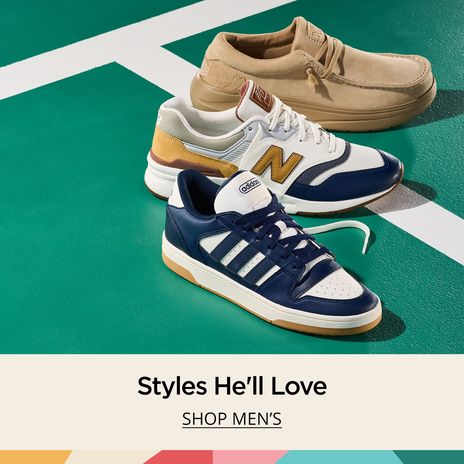 adidas Breakstart Men's Sneaker, New Balance 997H Men's Sneaker, Heydude Wally Comf Men's Slip On Sneaker