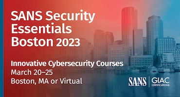 SANS Security Essentials Boston 2023