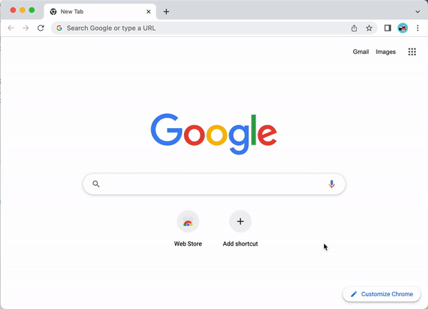 Animated GIF of Google search for 