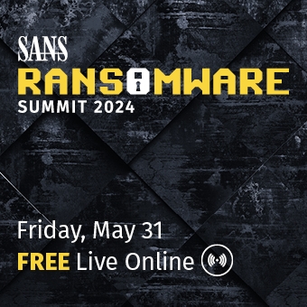 Ransomware Summit 2024 May 31 2024