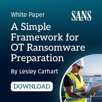 Whitepaper: Simple Framework for OT Ransomware Preparation 340x340