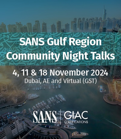 SANS Gulf Region Community Talks November 2024