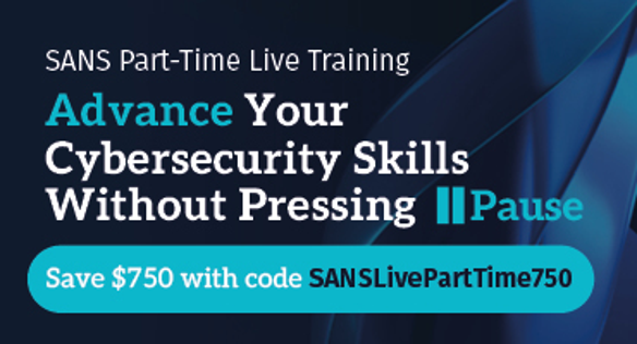 SANS Part-Time Live Training: Advance Your Cybersecurity Skills Without Pressing Pause