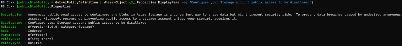 Screenshot of PowerShell code