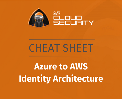 Cheat Sheet Azure to AWS Identity Architecture