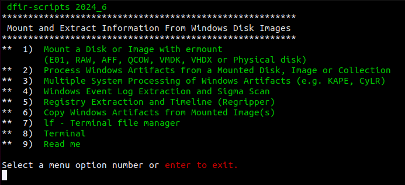 Figure 1: Siftgrab menu