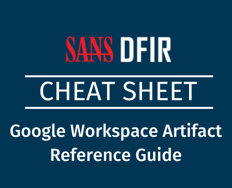 Cheat Sheet - Google Workspace Artifact Reference Guide