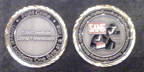 SANS Lethal Forensicator Coin Holders