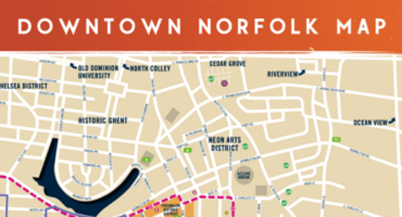 Downtown Norfolk Map