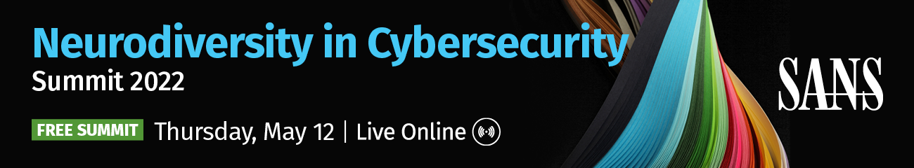 Neurodiversity in Cybersecurity Summit - banner