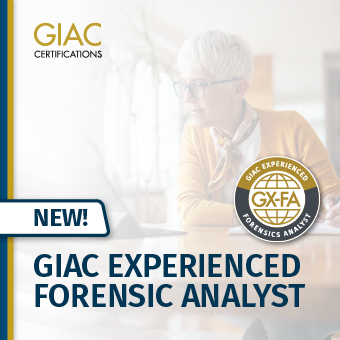GIAC Experienced Forensic Analyst 340x340