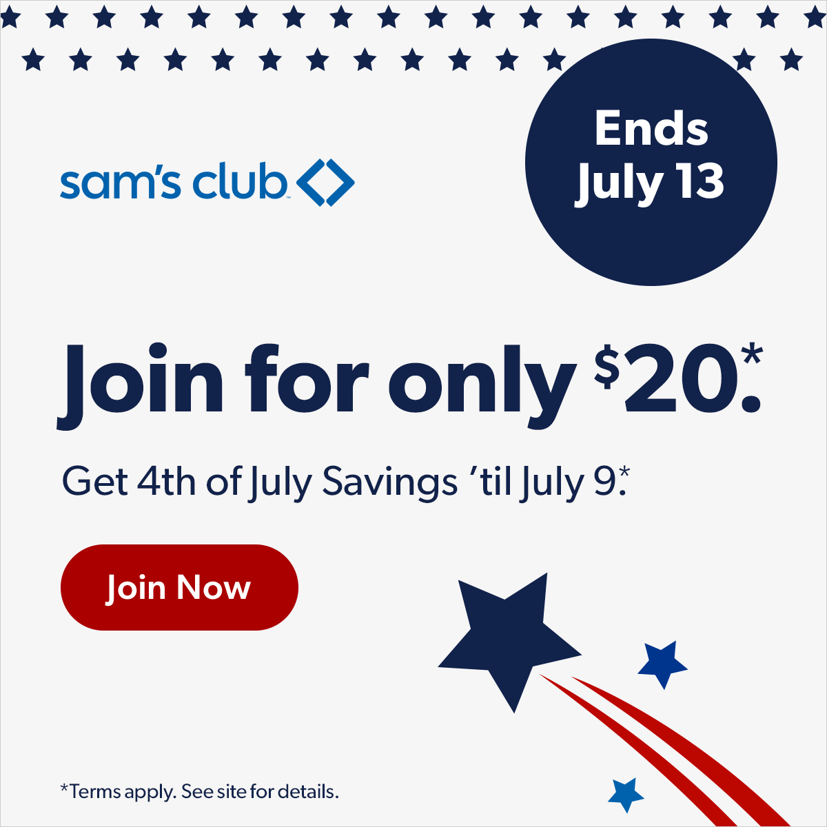 Sam's Club 1-Year Membership $20 at Brad's Deals