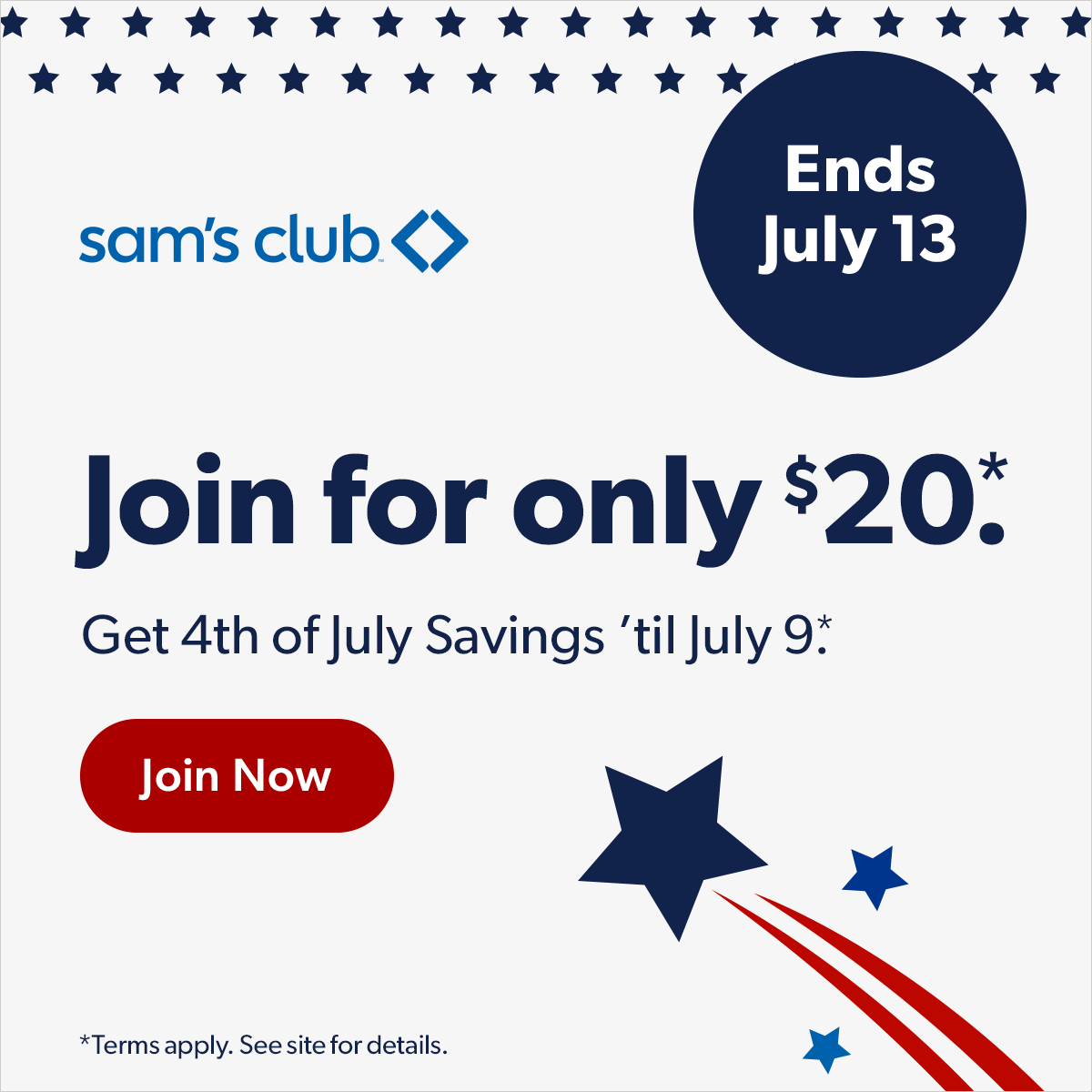 Sam's Club 1-Year Membership $20 at Brad's Deals