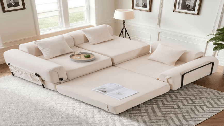 This $210 Sofa Also Turns Into a Bed at Brad's Deals